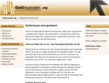 Tablet Screenshot of goldmuenzen.org